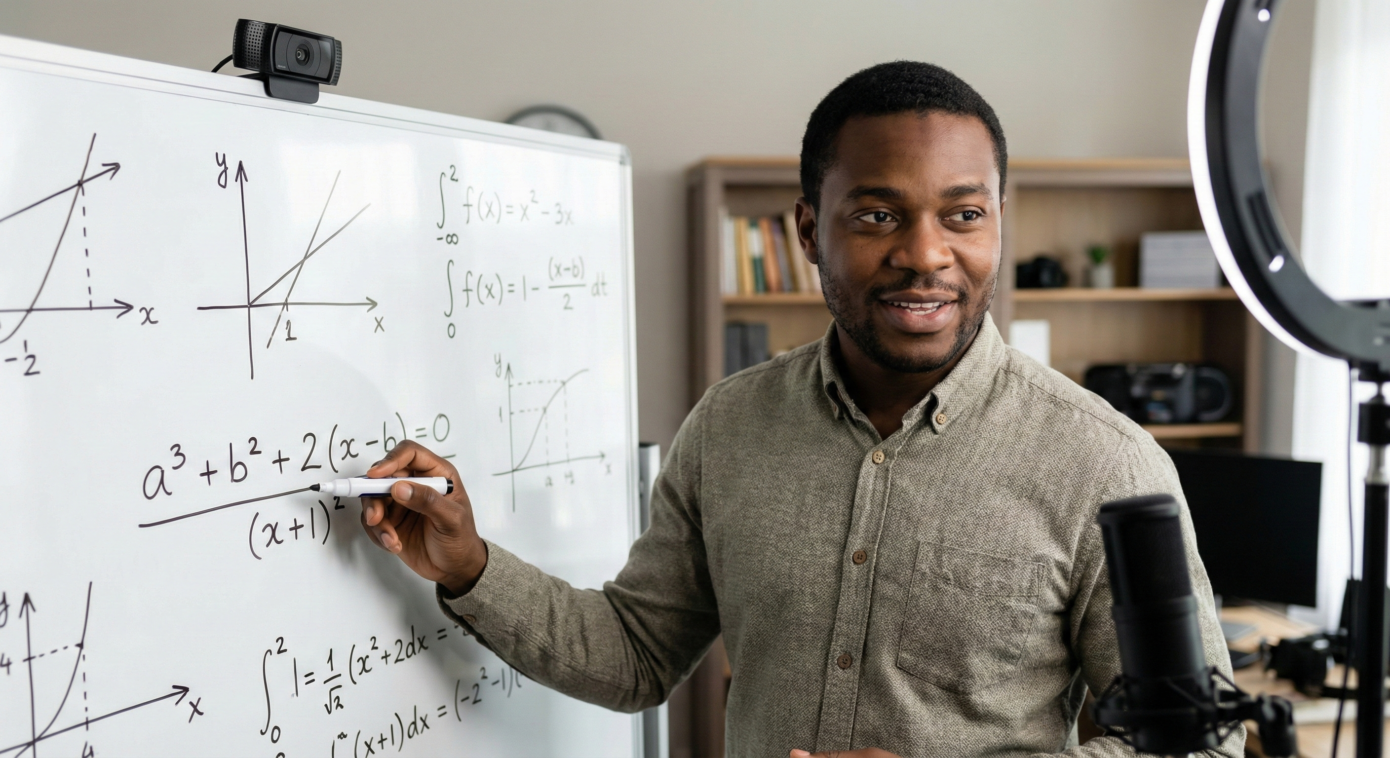 Student watching lecture